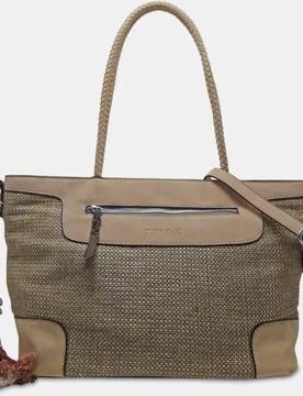 Bolso de hombro tipo shopping con cremallera y asa bandolera extraible - Torrens - FashionsVida