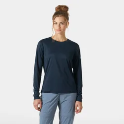 Women's Tech Crew Long Sleeve 2.0 Navy L - Navy Blue - Female