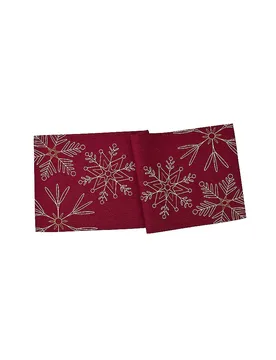 Runner da tavola natalizio 50x138cm SNOWFLAKES Rosso rosso - Sander - FashionsVida