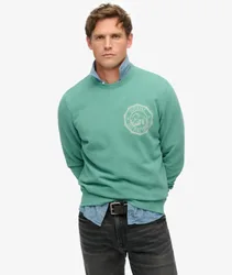 Superdry Herren Lässiges, Einfarbiges Lo-fi Outdoor Rundhals-sweatshirt Grün - Größe: XL