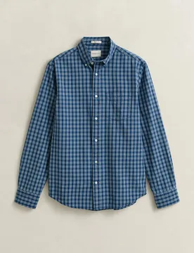 Camisa de hombre de cuadros añil - Gant - FashionsVida