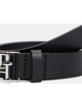 Cinturón de piel de mujer en color con hebilla del logotipo - Tommy Hilfiger - FashionsVida