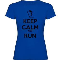 Maglietta A Maniche Corte Keep Calm And Run Royal Blue S
