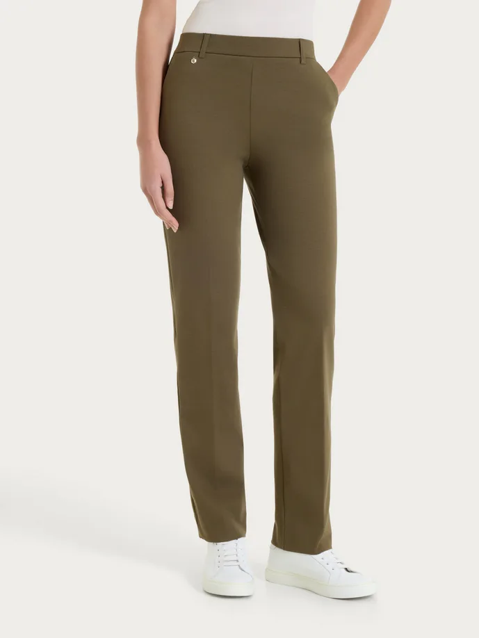 Pantalone dritto donna verde scuro - Ragno - FashionsVida