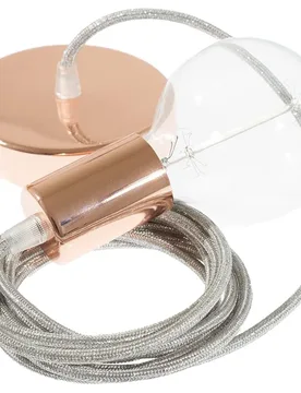 Cables Suspension Luminaire Rl02 2 M Glittering Silver / Copper One Size - Creative - FashionsVida
