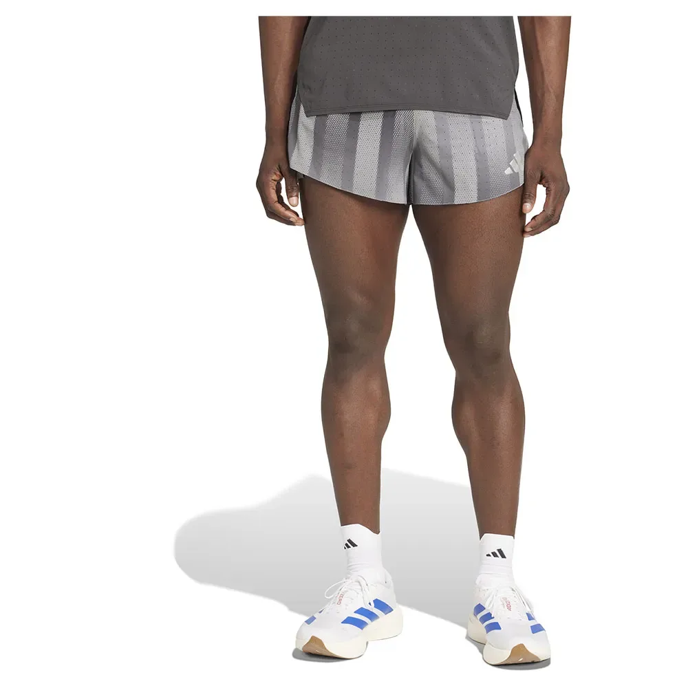 Pantaloni Corti Adizero Btn Running Gel 3´´ Grey Three / Grey Five S - Adidas - FashionsVida