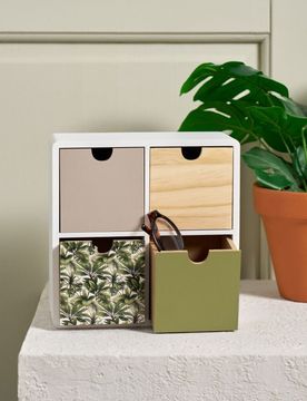 Organizer con quattro cassetti - multicolor