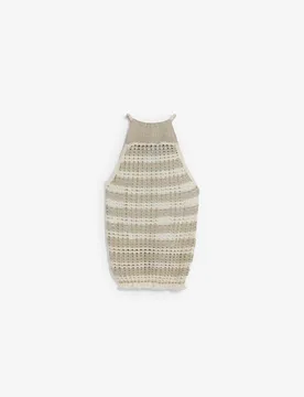 Top de crochet de mujer forrado con cuello halter - Scalpers - FashionsVida