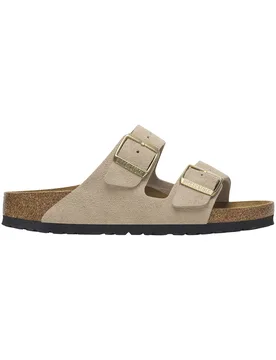Sandales en suède - Arizona LEVE Narrow Sandcastle en Cuir - Taille 40 - Beige - Birkenstock - FashionsVida