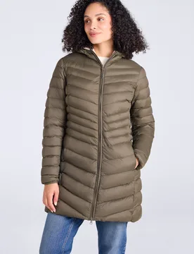 Florence Womens Fur Lined Padded Jacket - Green - Green - Size: 24 - Mountain Warehouse - FashionsVida