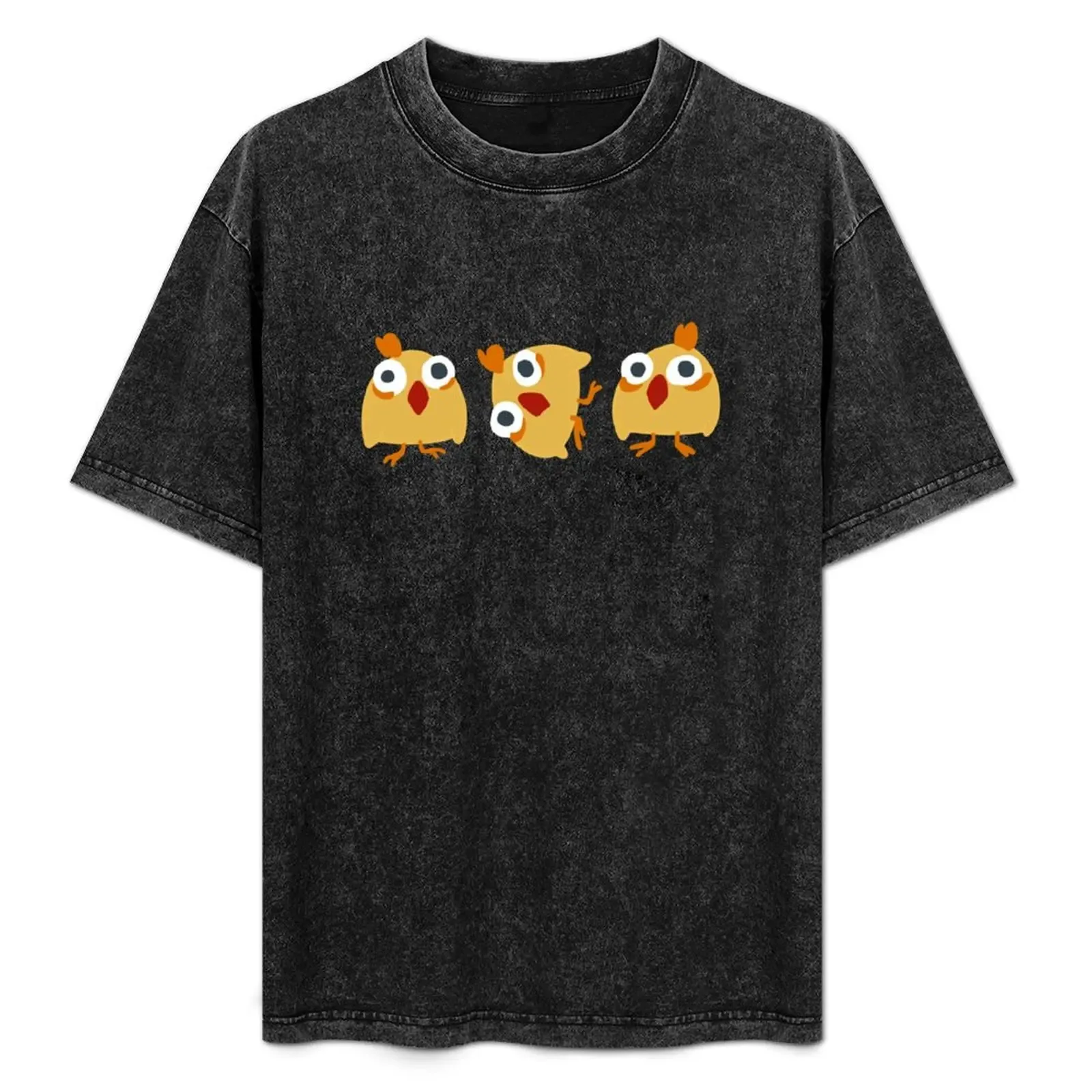 Three Chickens T-Shirt Minimalist Plain Crew Neck T-Shirt - Aliexpress - FashionsVida