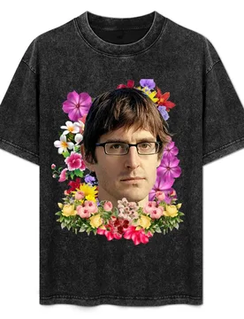 Louis Theroux Floral T-Shirt Minimalist Plain Crew Neck T-Shirt - Aliexpress - FashionsVida