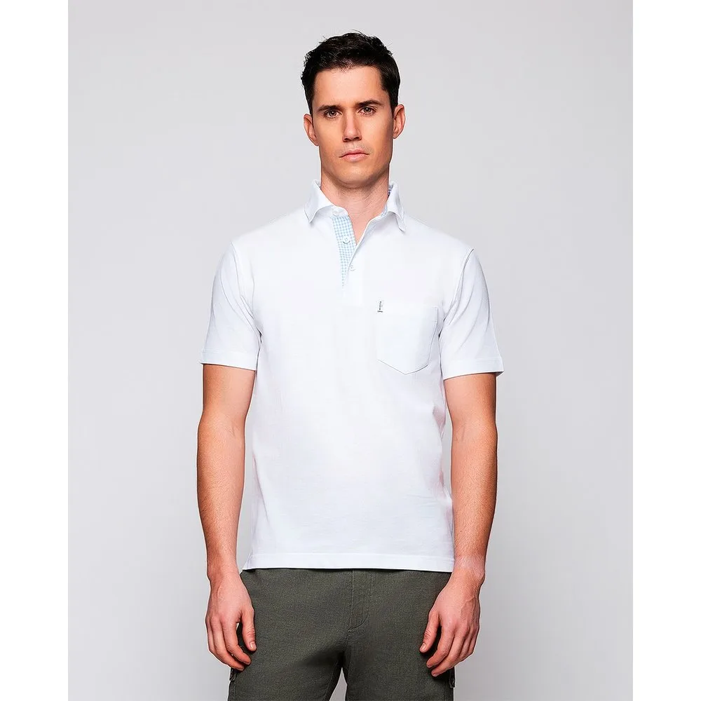 Polo de hombre manga corta de piqué con bolsillo - Mirto - FashionsVida