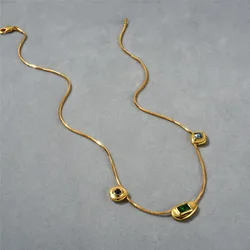 New vintage simple snake bone pearl pendant collarbone chain women's ins exquisite simple summer chic necklace