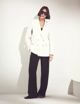 Blazer cruzada de mujer en crepe - Woman El Corte Inglés - FashionsVida