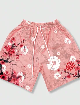 Pantalones cortos casuales con estampado gráfico para hombres, adecuados para primavera/verano - Shein - FashionsVida