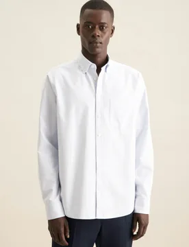 Regular Casual Hemd Gestreift Blau 44 - Seidensticker - FashionsVida