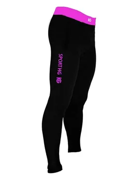 Compressive Double Soft Leggings Black / Fucsia M Men - Sport Hg - FashionsVida