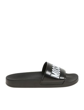 Moschino Ciabatta nera con logo