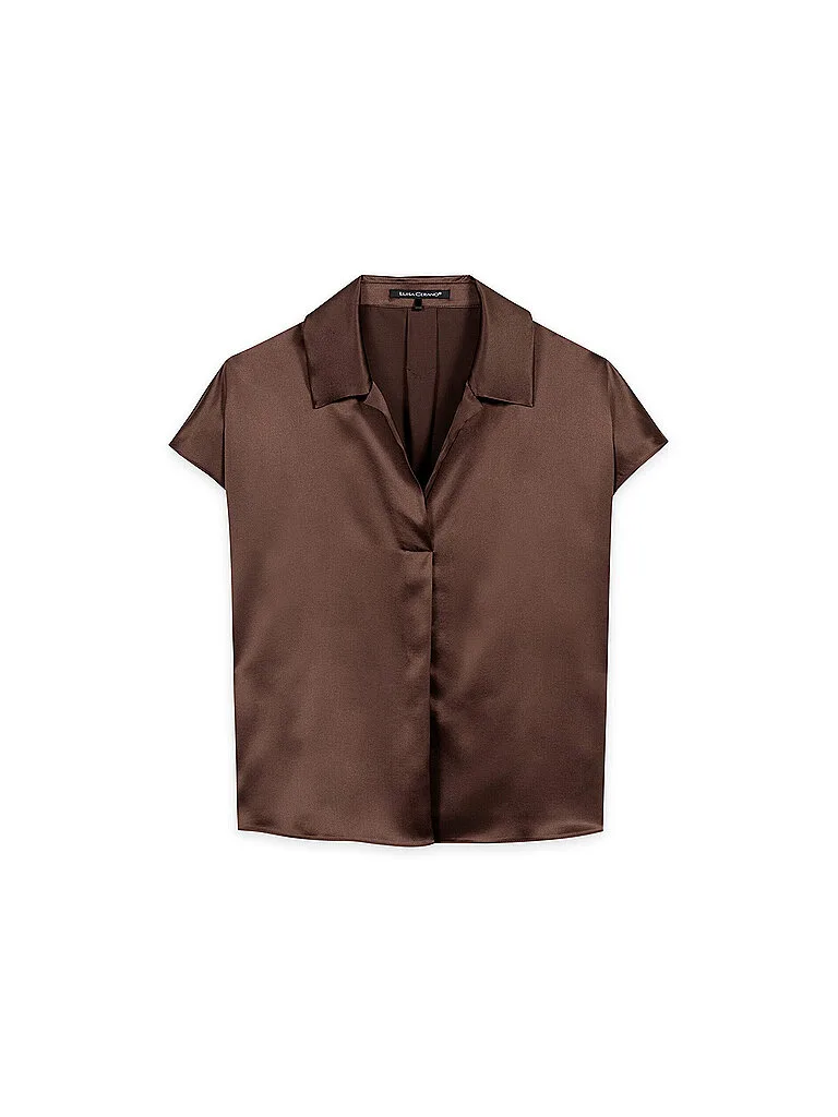 Blusa de seda marrón 42 - Luisa Cerano - FashionsVida