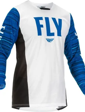 Maglia Da Enduro A Maniche Lunghe Kinetic Wave White / Blue