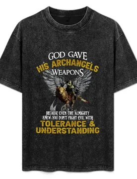 God Gave His Archangels Weapons - Funny T-Shirt Holiday Outdoor T-Shirt - Aliexpress - FashionsVida