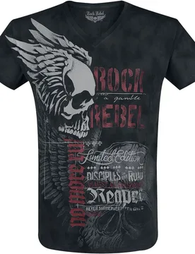 Rock T-Shirt - Heavy Soul - S bis 5XL - für Männer - Größe M - schwarz - Männer - male - Rock Rebel by EMP - FashionsVida