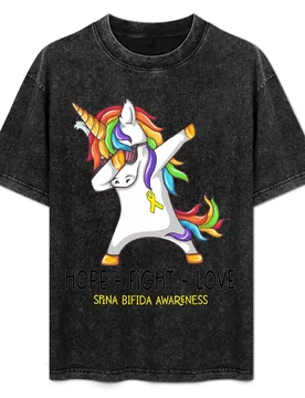 Hope Fight Love Spina Bifida Awareness T-Shirt Casual Lightweight Short Sleeve Top - Aliexpress - FashionsVida