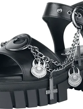 Gothic Sandale - The Void - EU39 bis EU41 - für Damen - Größe EU40 - schwarz - Frauen - female - Gothicana by EMP - FashionsVida