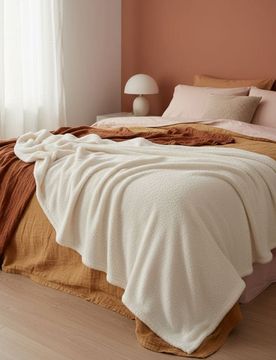Coperta tinta unita - panna