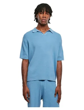 Camicia A Maniche Corte Oversized Horizon Blue 2XL - Urban classics - FashionsVida