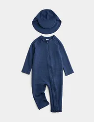 Hat & All In One Set (0-3 Yrs) Navy male