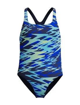 Hyperboom Print Medalist Swimsuit Peacoat 12 Years Girls - Speedo - FashionsVida