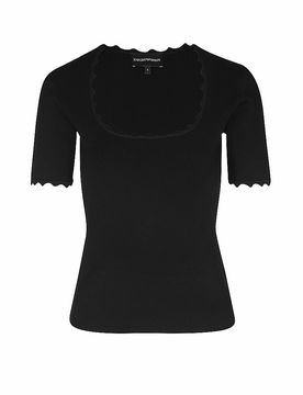 Camiseta de punto negro XS