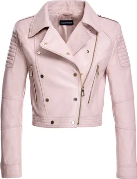 Cazadora de mujer de cuero con bolsillos - Maximilian - FashionsVida