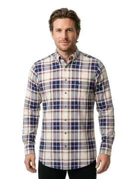 Chemise à Manches Longues 15108080 Garnet Red XL - Fynch Hatton - FashionsVida