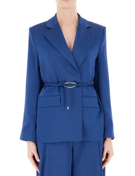 Blazer in satin BLU OCEANO 42 - Liu jo - FashionsVida