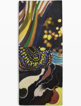 Foulard conçu par Mr. Christian Lacroix, Polyester, Noir, U