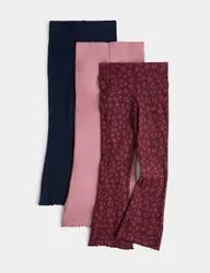 Pack Animal Print Kickflare Leggings (2-10 Yrs) Multi female
