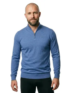 Pull à Demi-zip 26bn465 Cool Blue Melange 2XL