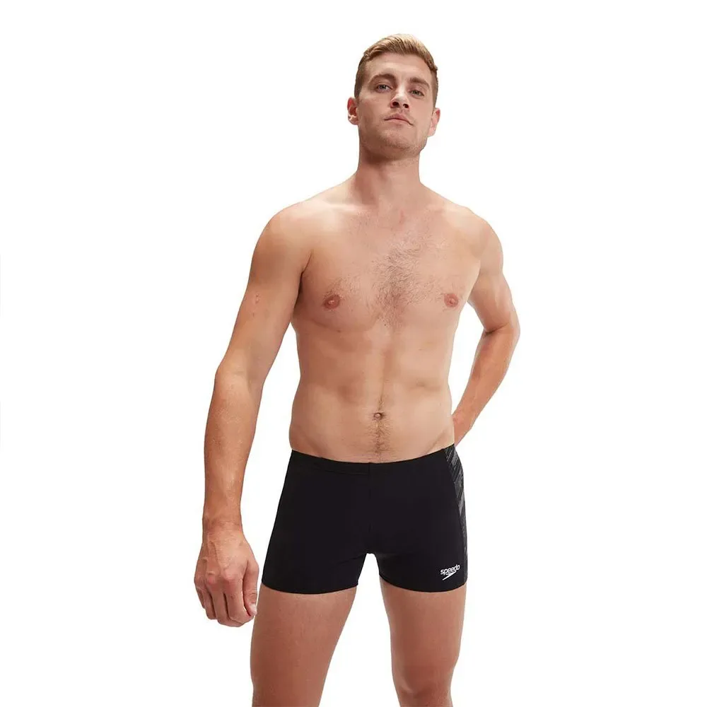 Hyper Boom Panel Swimming Boxer Black / Usa Charcoal / White UK 40 Men - Speedo - FashionsVida