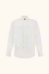 Camicia in lino uomo bianco