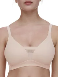 Womens Easy Bliss Wirefree T-Shirt Bra - Beige Polyamide - Size 42c