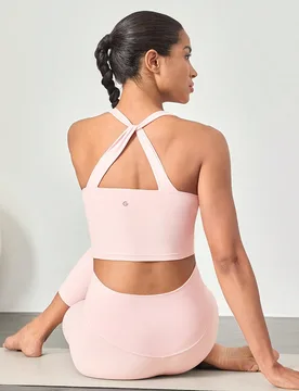 Top tipo tanque entrelazado, sujetador de bajo impacto para yoga y uso diario - Shein - FashionsVida