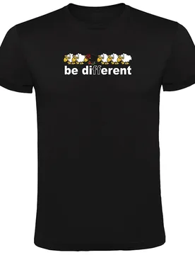 Maglietta A Maniche Corte Be Different Bike Black - Kruskis - FashionsVida