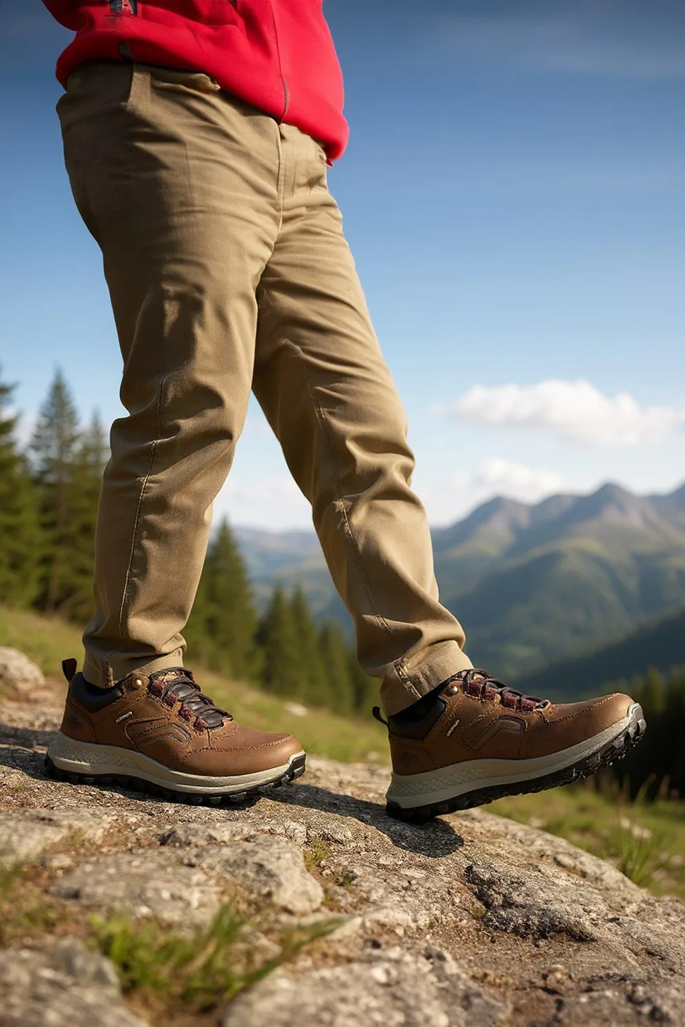 Cliff Mens Leather Waterproof Walking Shoes - - Size: 8 - Northwest territory - FashionsVida