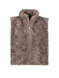 Gilet in pelliccia sintetica marrone 38