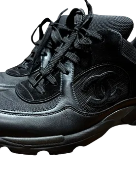 Chanel Black CC Trainers - Chanel - FashionsVida