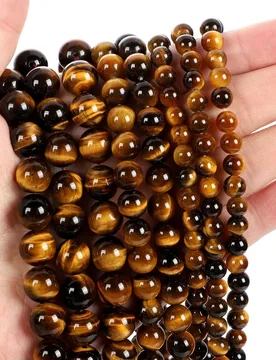 Hebra de 4-14mm Cuenta de piedra natural para mujer, para hacer joyería, pulsera, accesorios DIY - Shein - FashionsVida