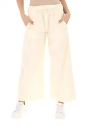 Pantalone misto cotone CREMA L